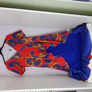African Print Dress Women's Size XL